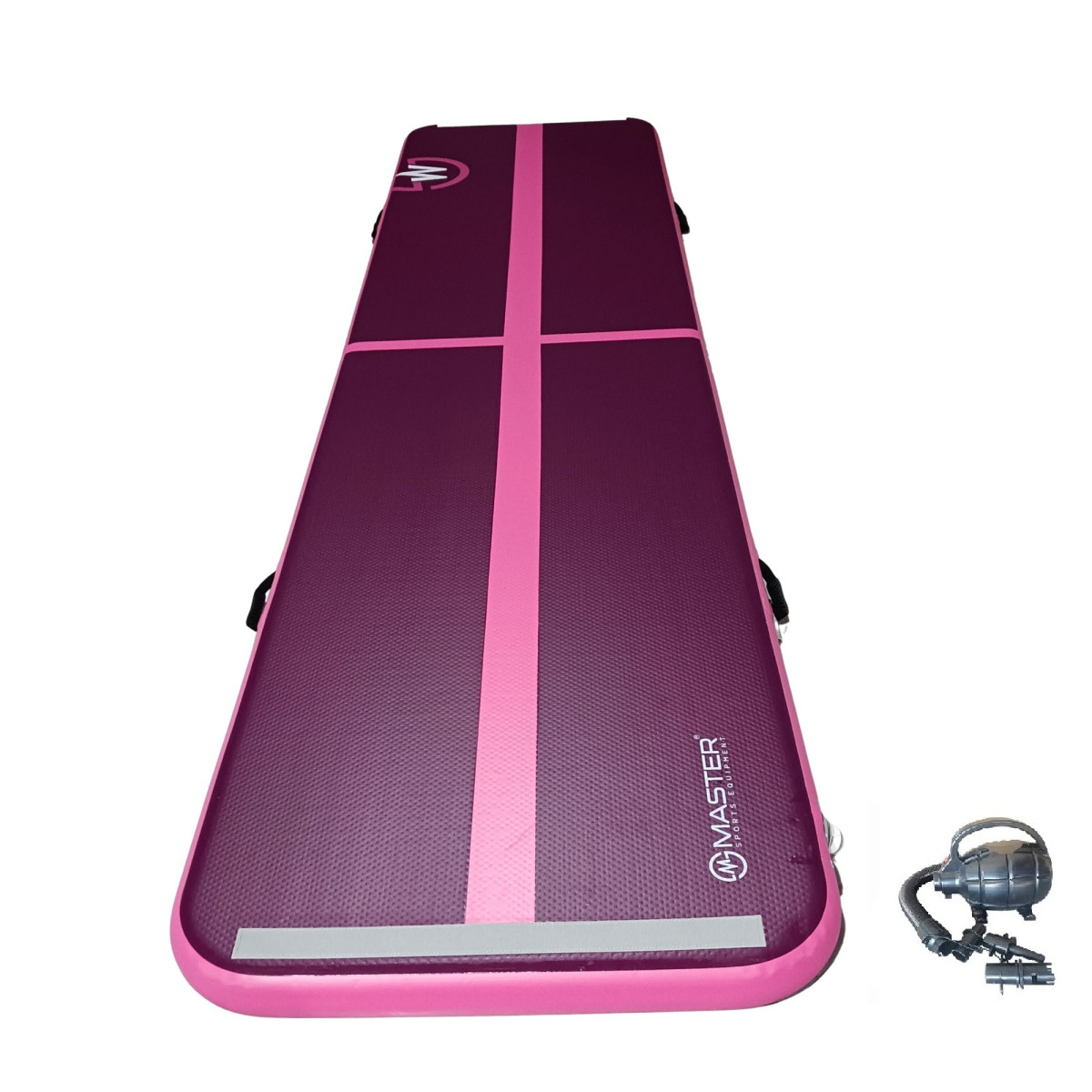 Airtrack MASTER nafukovací žíněnka 400 x 100 x 10 cm - fialová - růžová