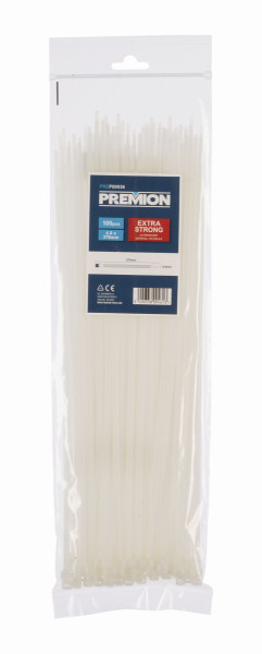 Premion PREP00036 - Stahovací pásky bílé 4,8 x 370mm 100ks