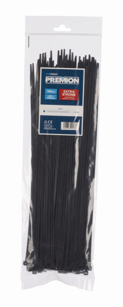 Premion PREP00037 - Stahovací pásky černé 4,8 x 370mm 100ks
