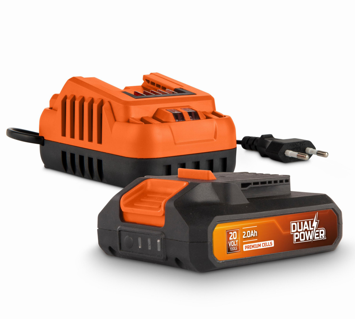 PowerPlus POWDP90620 - Nabíječka 20V/40V 2.0A  plus  Baterie 20V LI-ION 2,0Ah