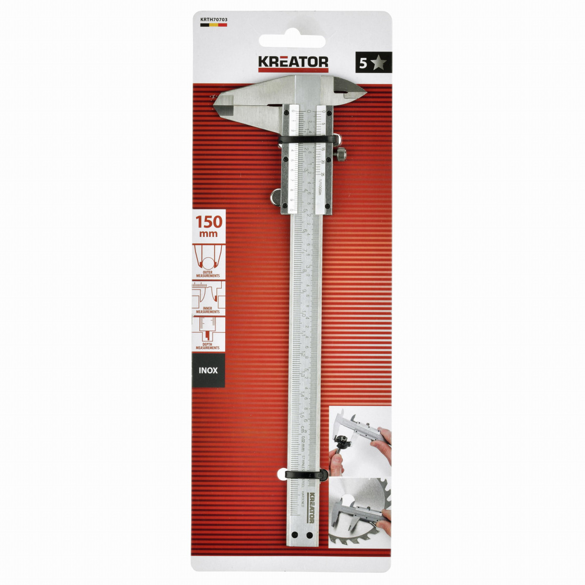 Kreator KRTH70703 - Posuvka nerez 150 mm