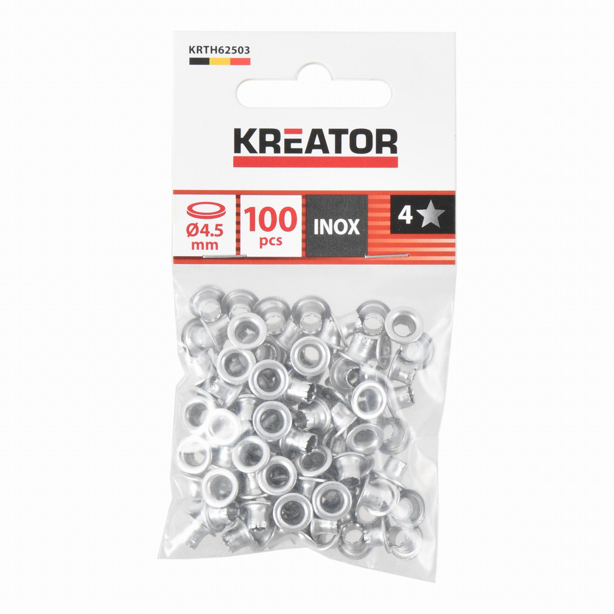 Kreator KRTH62503 - Nýtovací očka hliník 4,5mm 100ks
