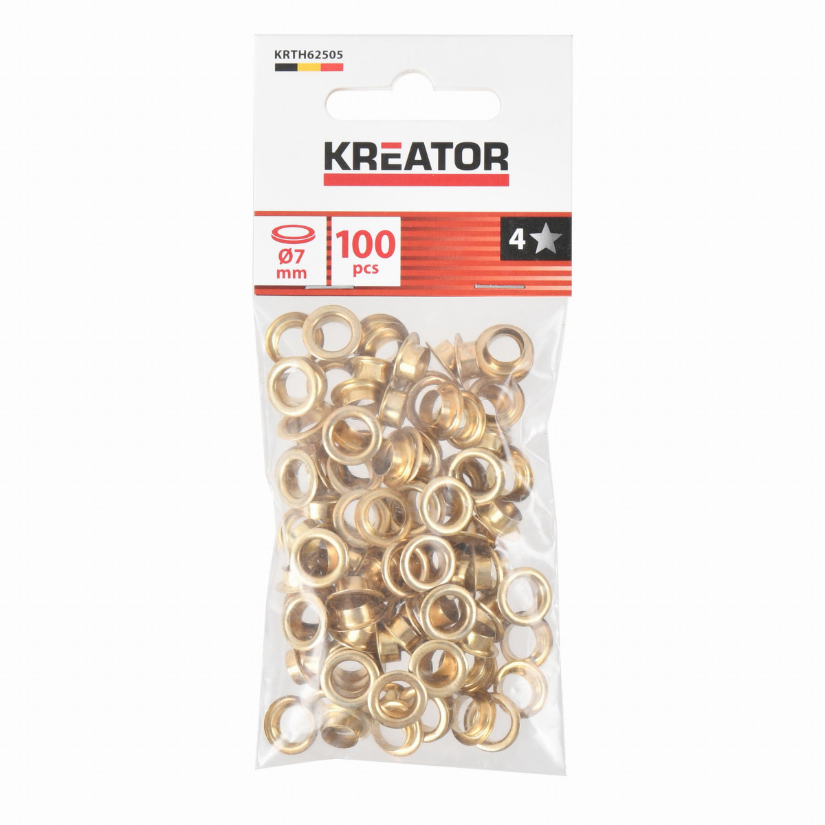 Kreator KRTH62505 - Nýtovací očka mosaz 7mm 100ks