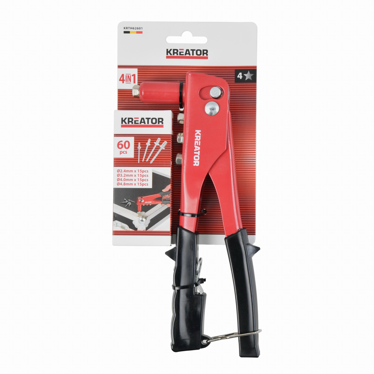Kreator KRTH62601 - Nýtovací kleště  plus  60ks