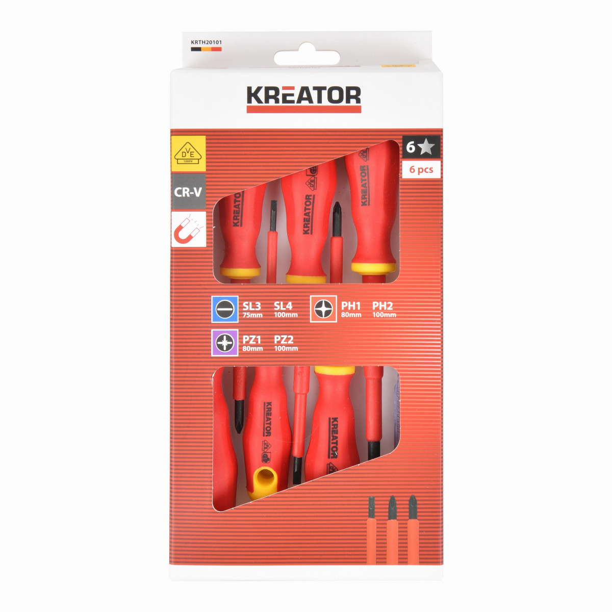 Kreator KRTH20101 - Sada elektrikářských šroubováků 6ks VDE