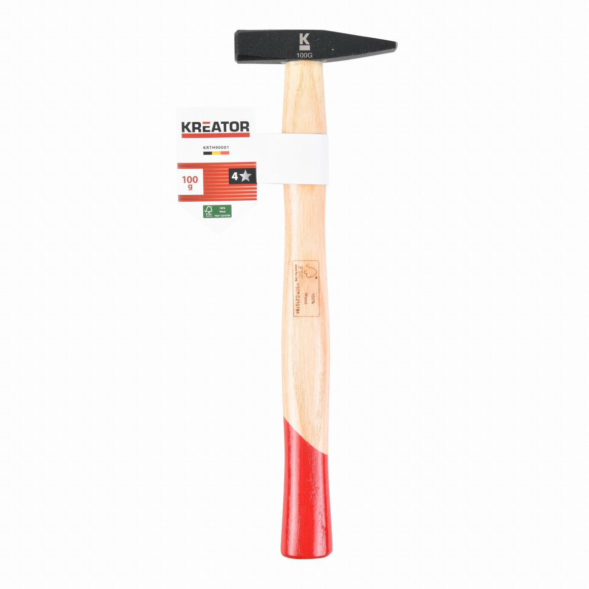 Kreator KRTH90001 - Zámečnické kladivo 100g Dřevěná rukojeť