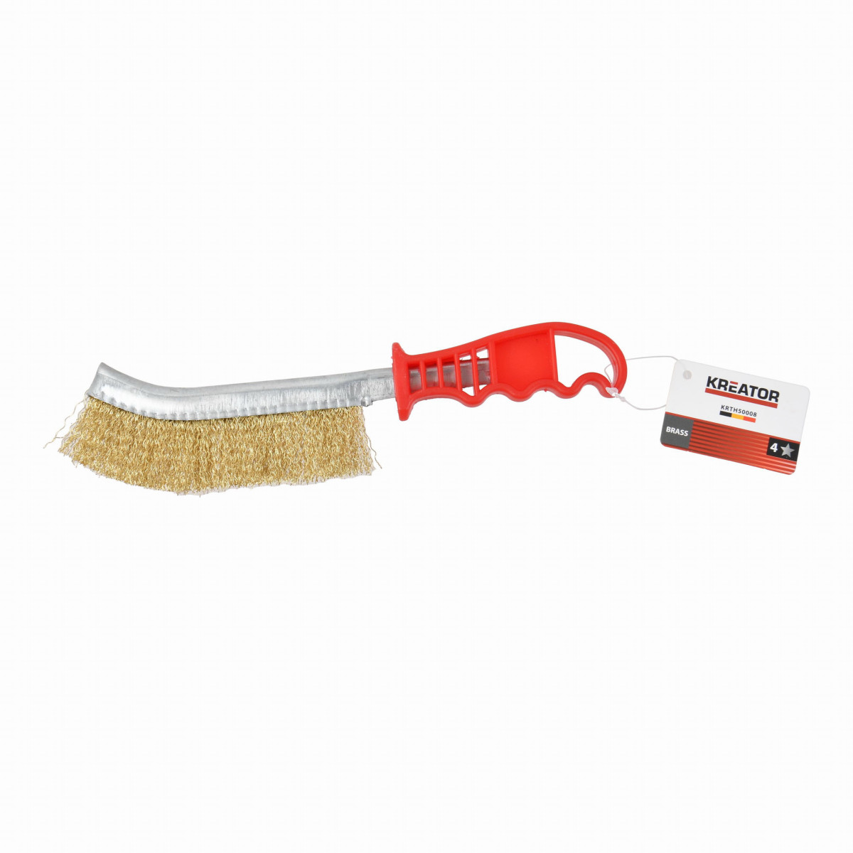 Kreator KRTH50008 - Univerzální drátěný mosazný kartáč, plastová rukojeť