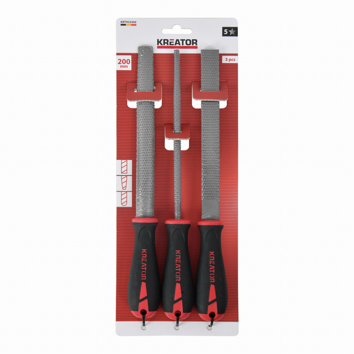 Kreator KRTH23304 - Rašple sada 3ks 200mm