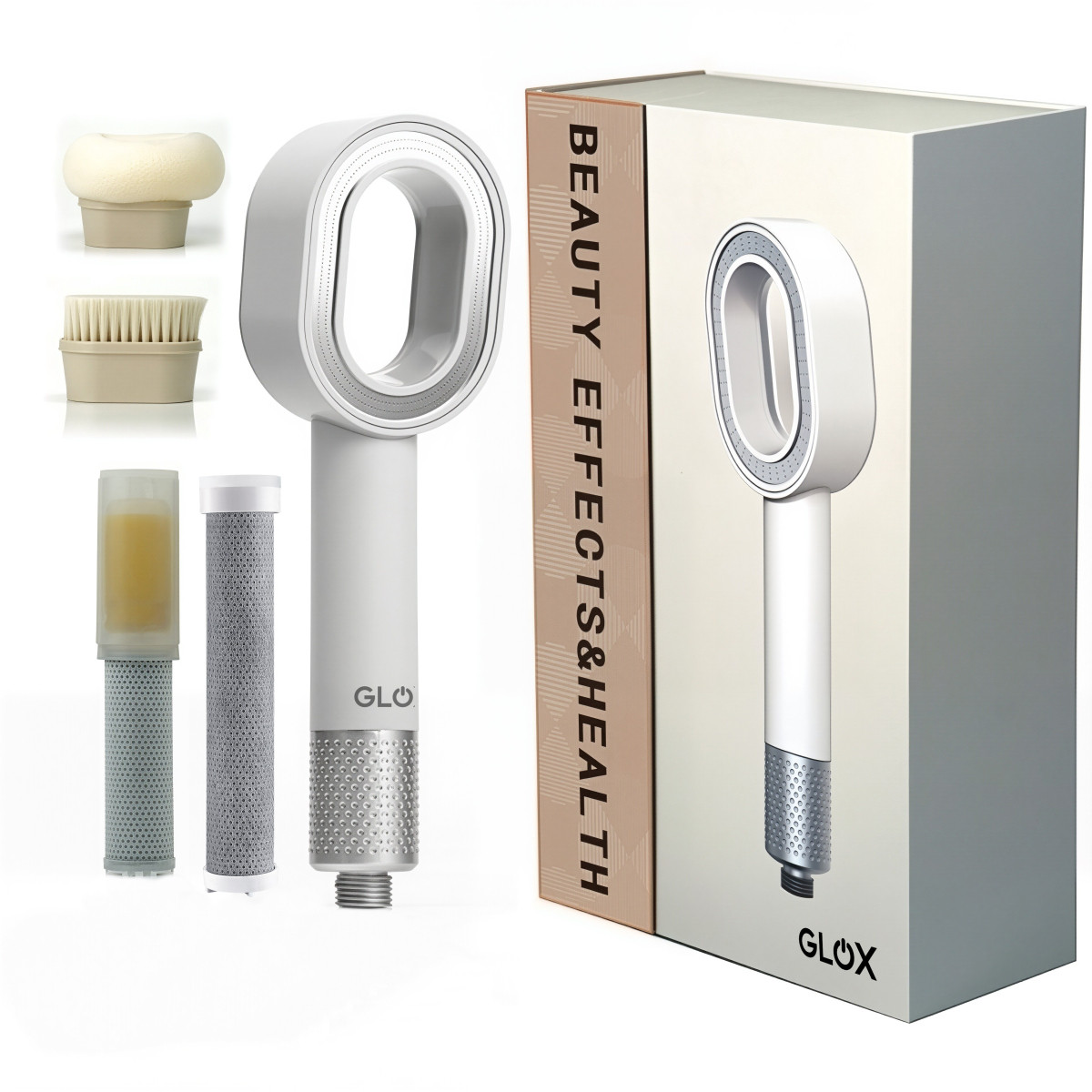 GLOX SH001W - Filtrační sprchová hlavice sada bílá