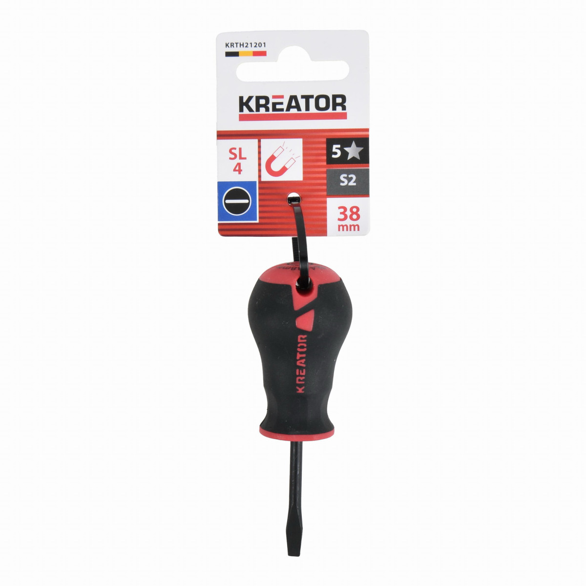Kreator KRTH21201 - Šroubovák krátký SL4 x 38mm