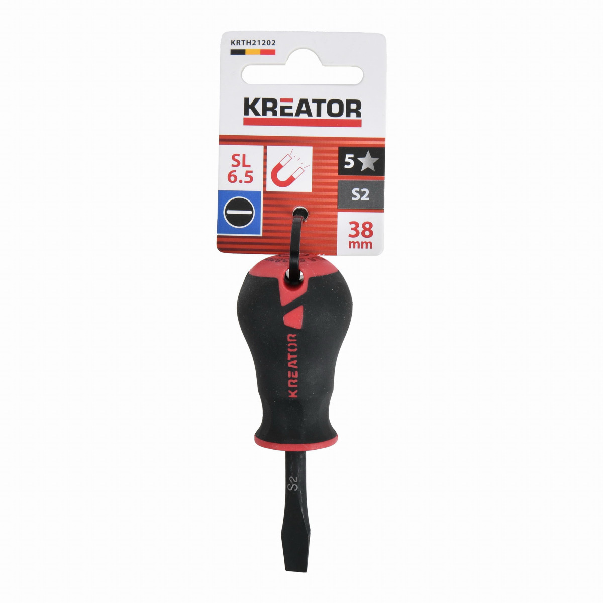 Kreator KRTH21202 - Šroubovák krátký SL6,5 x 38mm