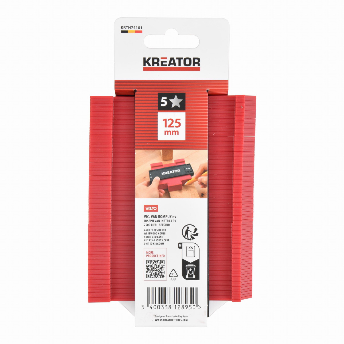 Kreator KRTH74101 - Obrysová šablona profilů 125mm