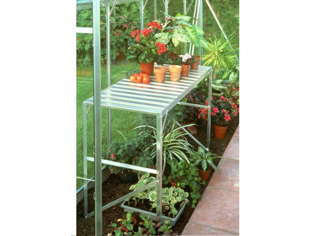 LanitPlast AL regál VITAVIA 120x52 cm jednopolicový stříbrný