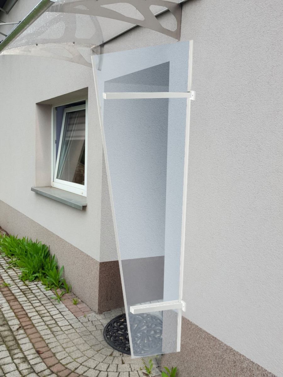 LanitPlast univerzální boční stěna LANITPLAST UNI bílá / PLEXI