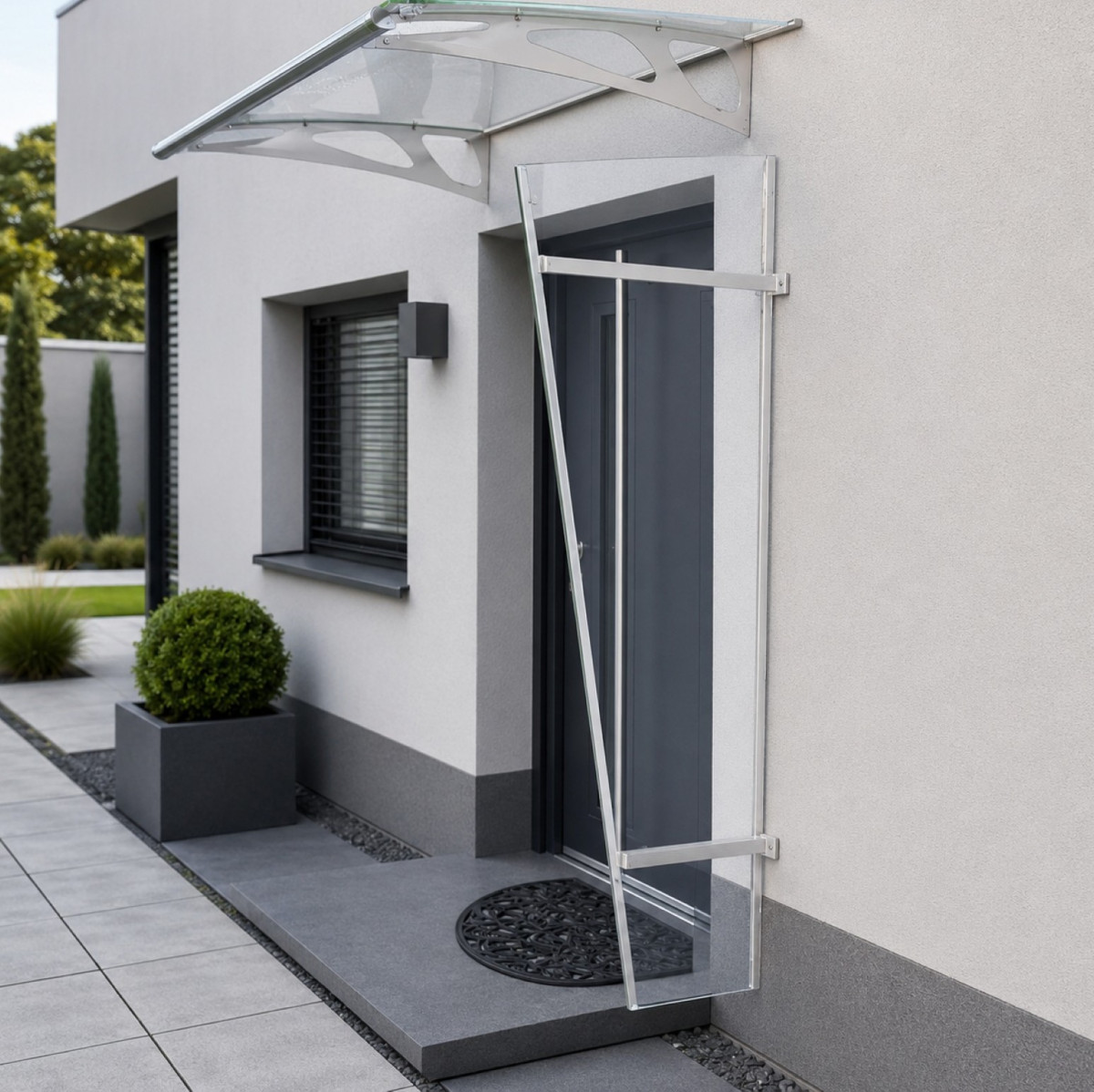LanitPlast univerzální boční stěna LANITPLAST UNI stříbrná / PLEXI