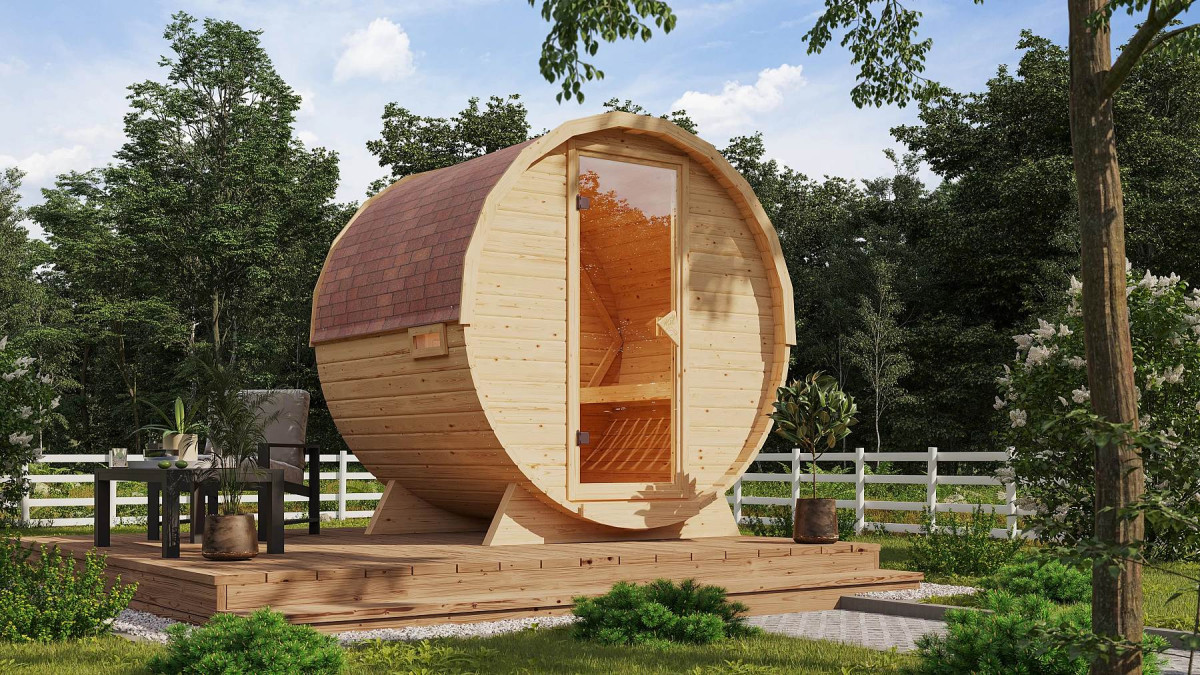 Finská sauna KARIBU FASSAUNA 1 (63447)