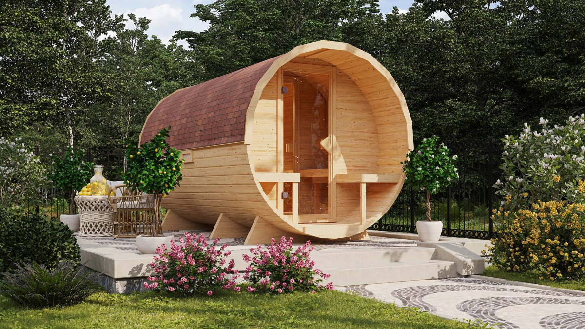 Finská sauna KARIBU FASSAUNA 3 (66853)