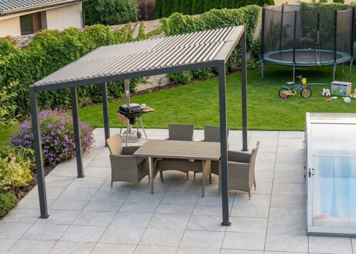 Hliníková bioklimatická pergola LANITPLAST STANDARD 4x3 m LG2081