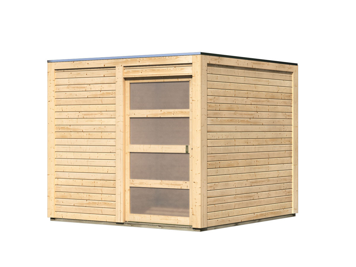 Dřevěný domek KARIBU QUBIC 2 (88527) natur