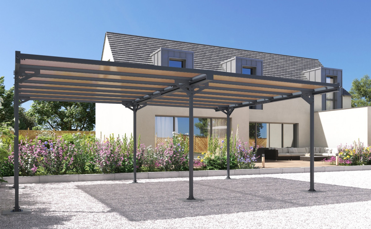 Kovový přístřešek / carport TRIGANO JARDIN MISTRAL DOUBLE