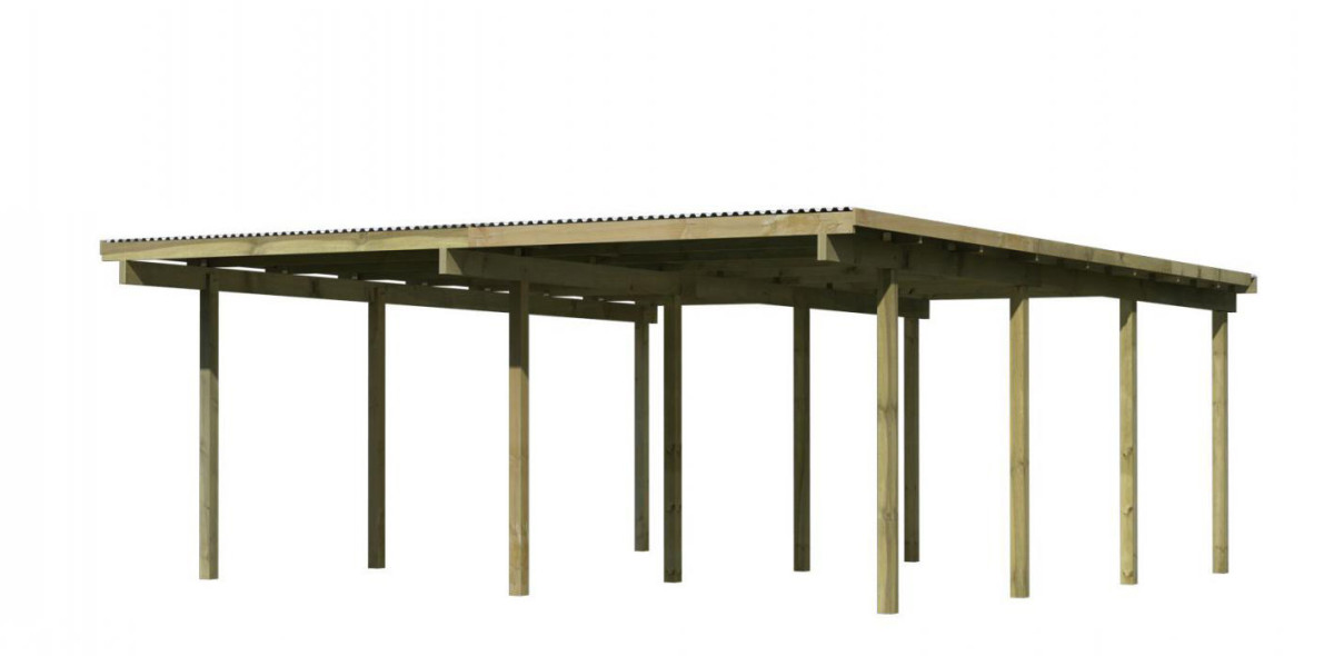Dvojitý carport KARIBU ECO 2A 73092
