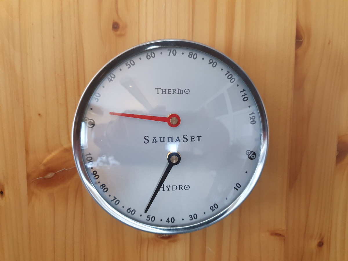 LanitPlast saunový teploměr / vlhkoměr LANITPLAST 10 cm