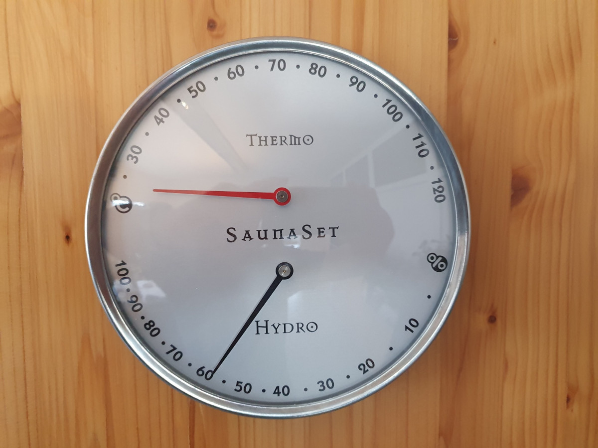 LanitPlast saunový teploměr / vlhkoměr LANITPLAST 16 cm