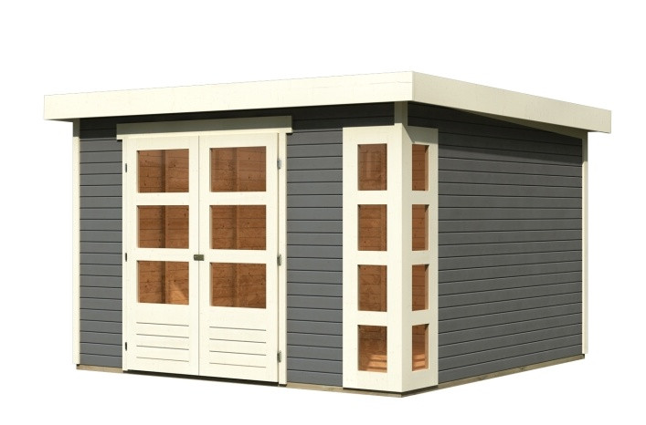 Dřevěný domek KARIBU KERKO 6 (82931) šedý LG2996