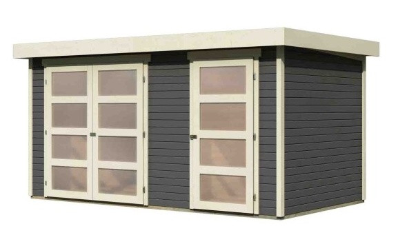 Dřevěný domek KARIBU MÜHLENTRUP 1 (83540) šedý LG3003