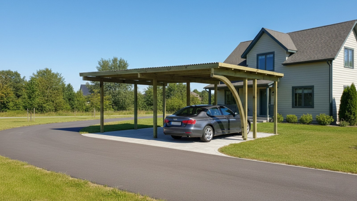 Dvojitý carport KARIBU ECO 1A 62037 LG3141