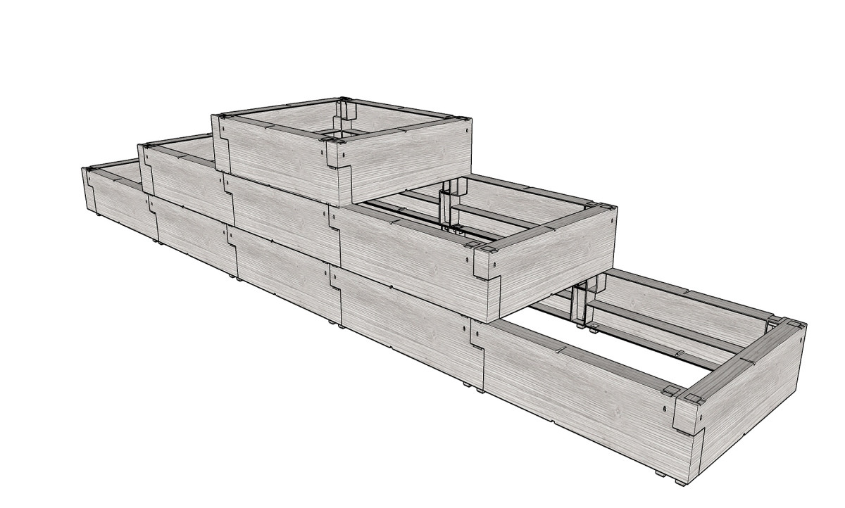 Vyvýšený záhon JUWEL TIMBER ERGOLINE StepOne LG3130