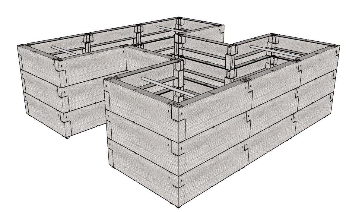 Vyvýšený záhon JUWEL TIMBER ERGOLINE H LG3133