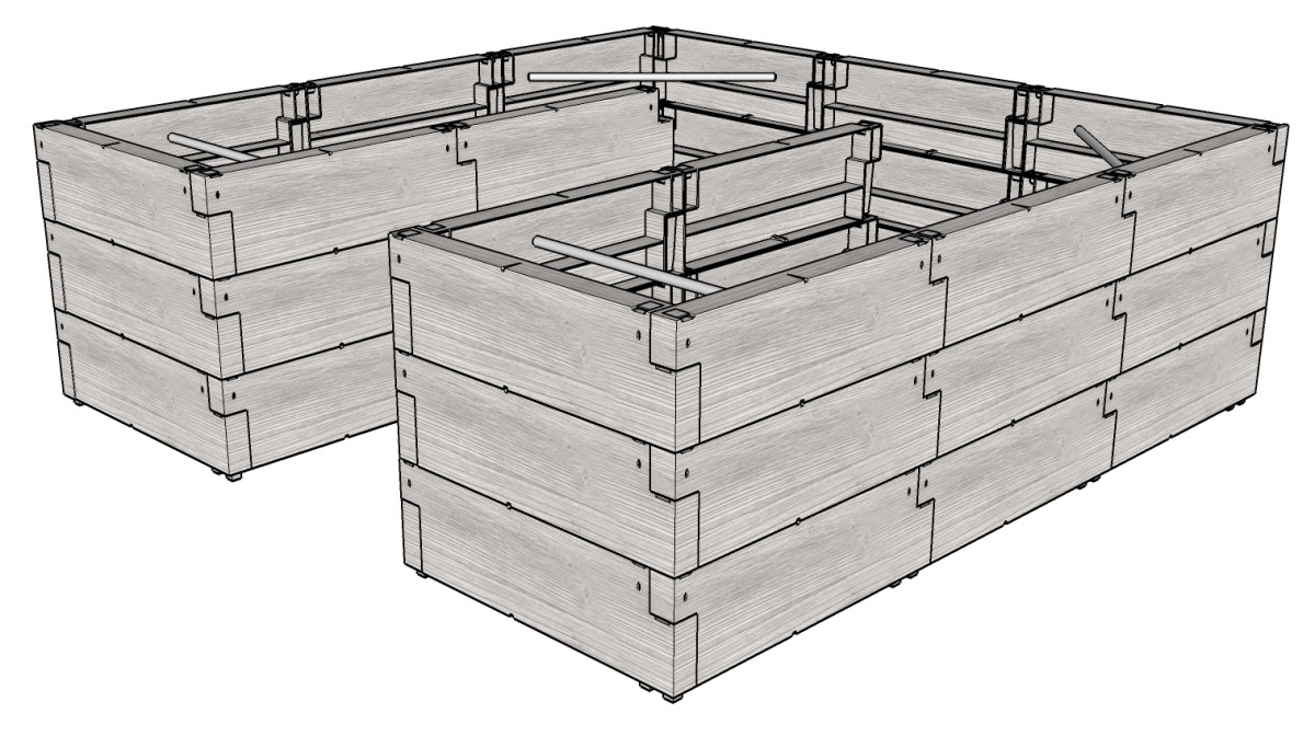 Vyvýšený záhon JUWEL TIMBER ERGOLINE U DEEP LG3134