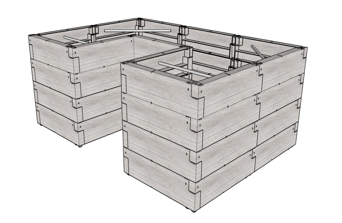 Vyvýšený záhon JUWEL TIMBER ERGOLINE U LG3136