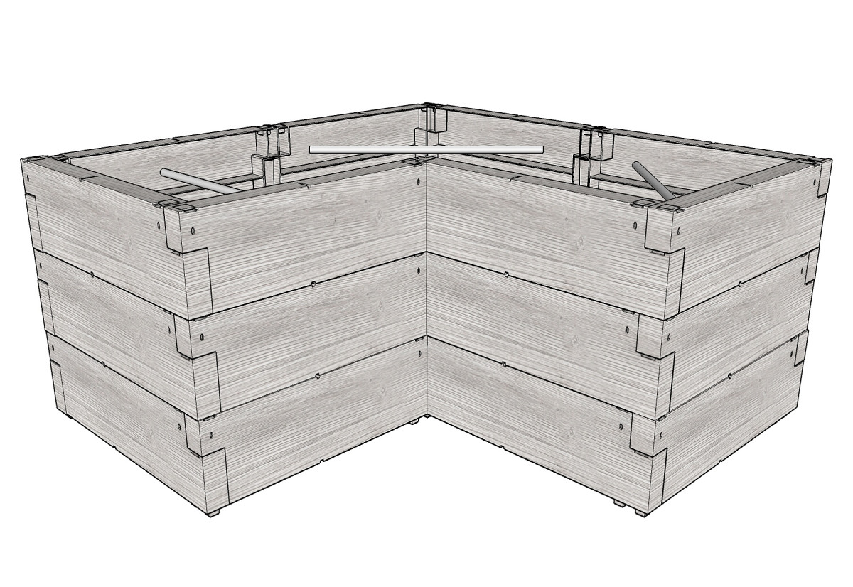 Vyvýšený záhon JUWEL TIMBER ERGOLINE L LG3176