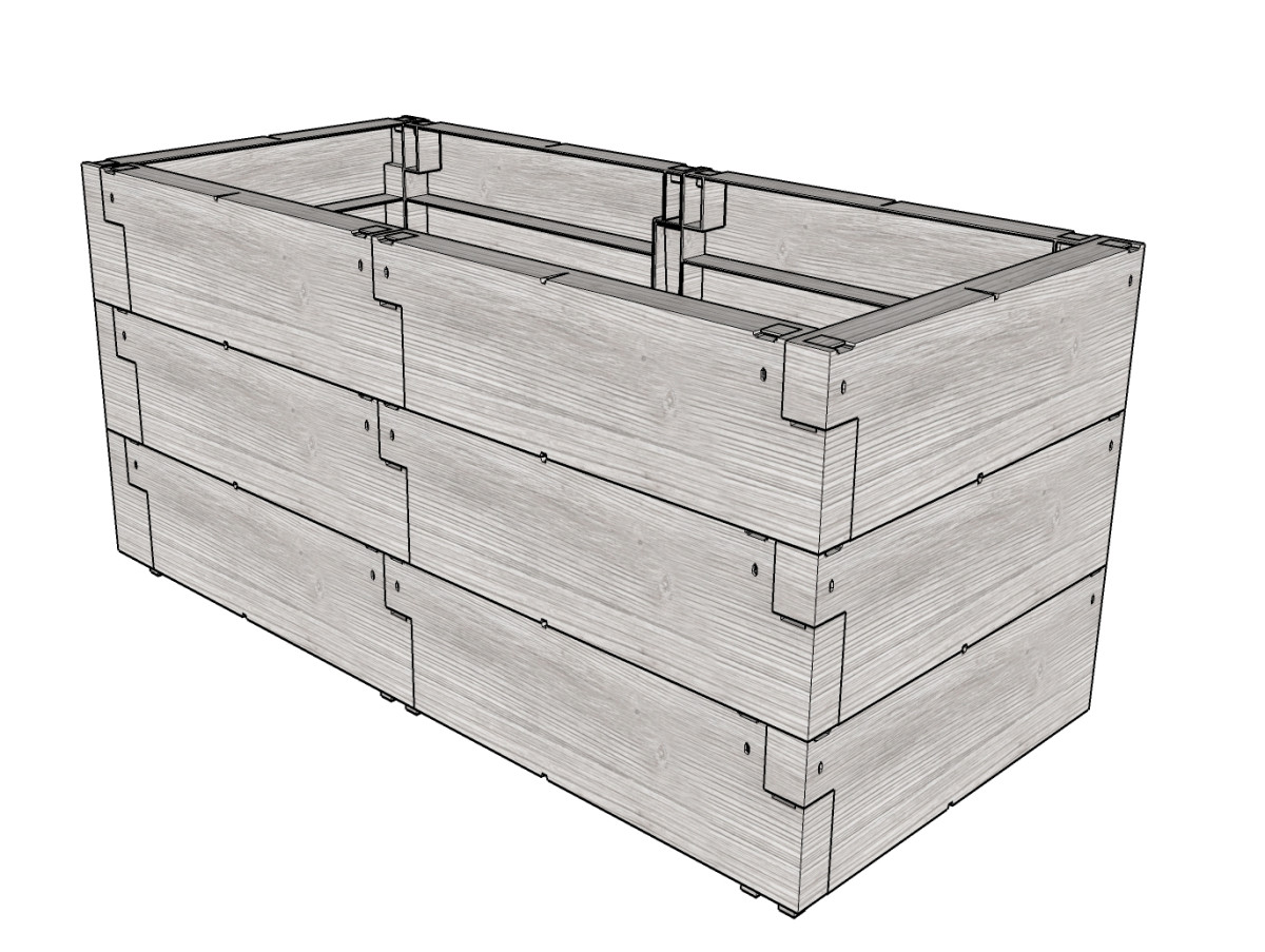 Vyvýšený záhon JUWEL TIMBER 3ER-SET LG3178