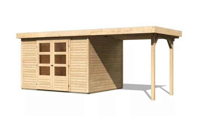 Dřevěný domek KARIBU ASKOLA 5 + přístavek 240 cm (73248) natur LG3194