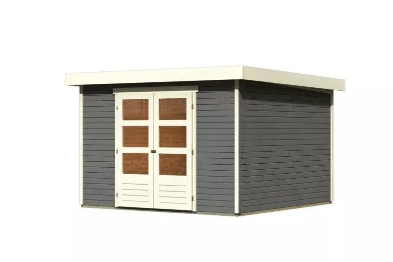 Dřevěný domek KARIBU ASKOLA 6 (9143) šedý LG3199