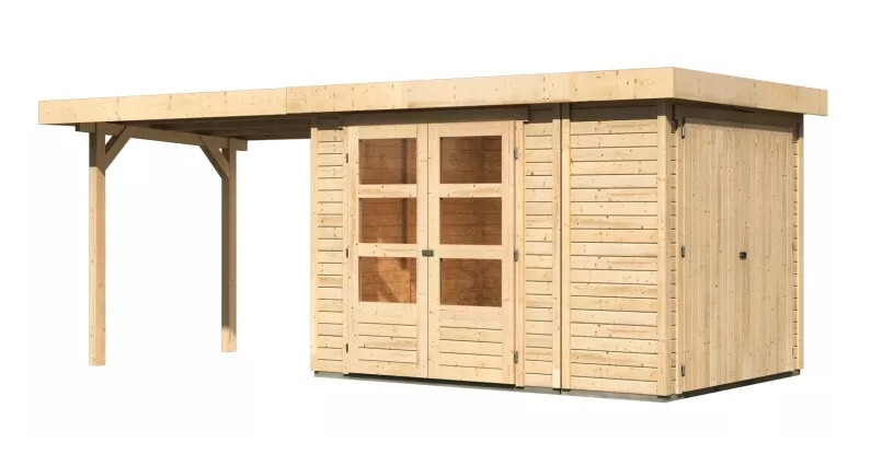Dřevěný domek KARIBU RETOLA 2 + přístavek 280 cm (82952) natur LG3376