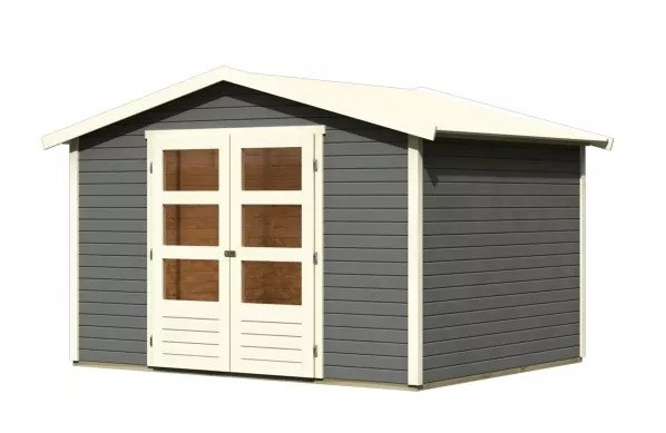 Dřevěný domek KARIBU AMBERG 4 (9223) šedý LG3507