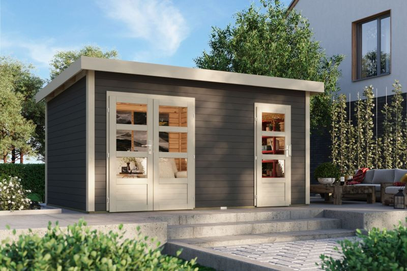 Dřevěný domek KARIBU MATTRUP (83141) terragrau LG3601