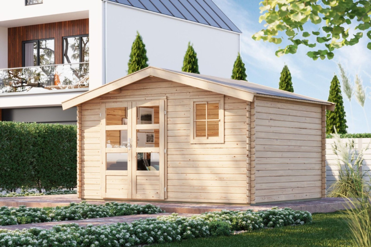 Dřevěný domek KARIBU FELSENAU 5 (64292) natur LG3637