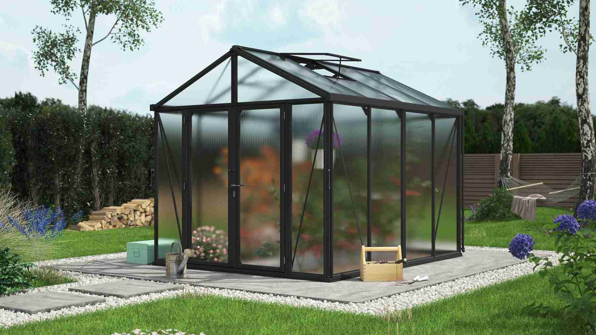 Skleník VITAVIA ZEUS COMFORT 8100 PC 16 mm černý LG3701