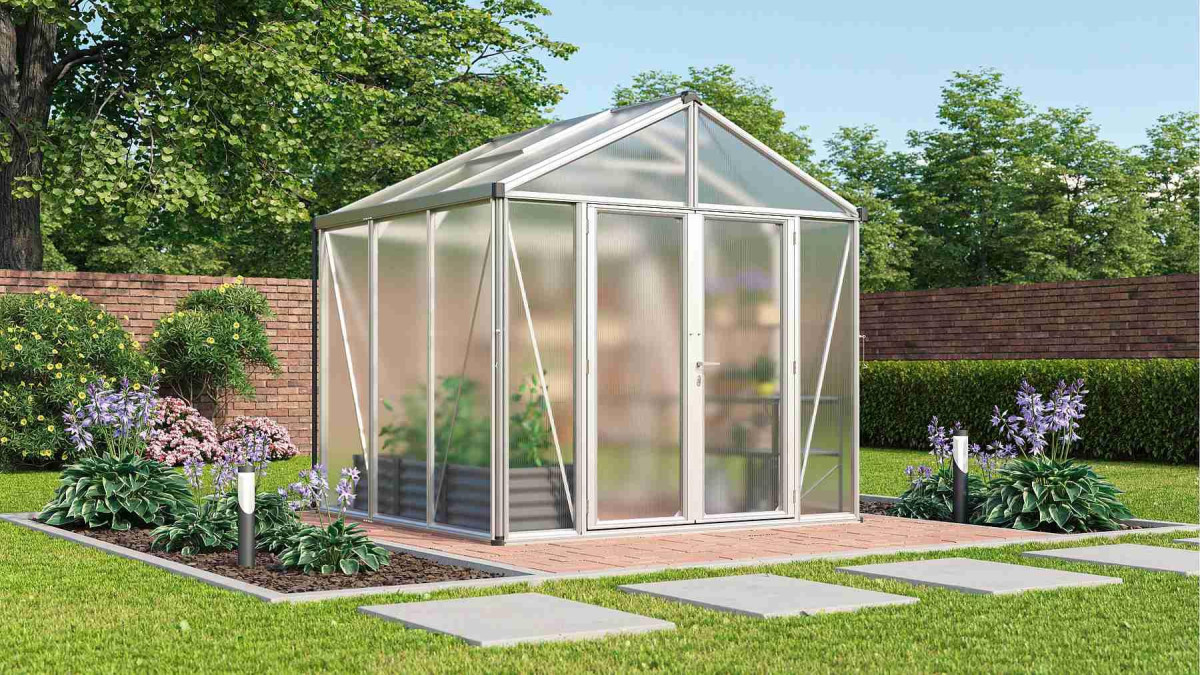 Skleník VITAVIA ZEUS COMFORT 6200 PC 16 mm stříbrný LG3707