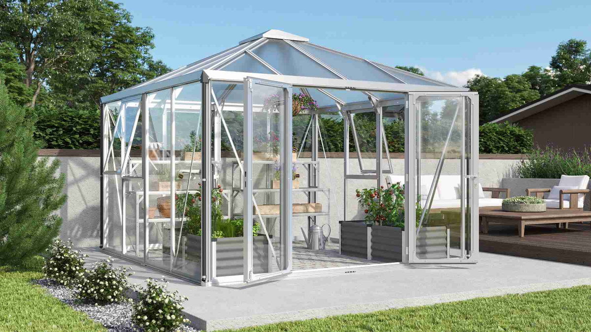 Zahradní skleník VITAVIA FORTUNA stříbrný LG3725