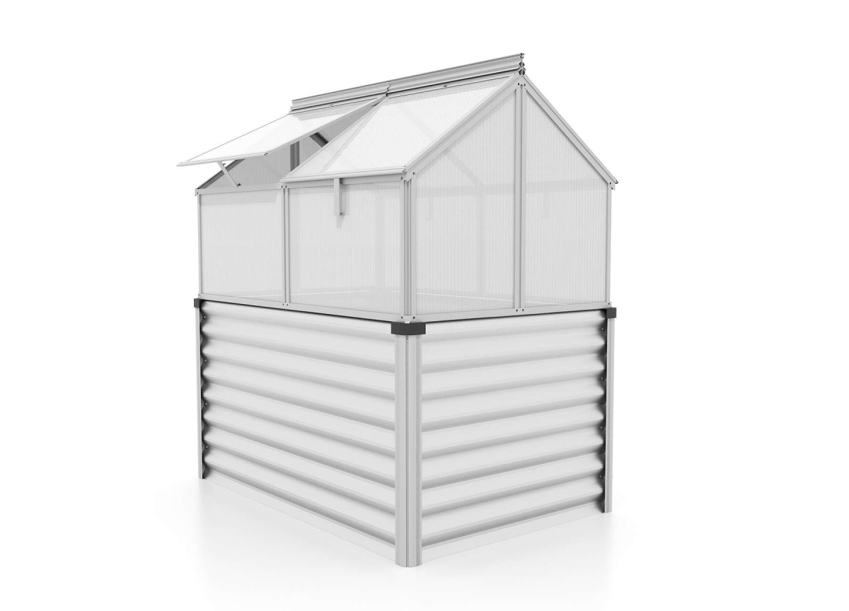 Vyvýšený záhon s pařeništěm VITAVIA GAIA JUMBO PC 4 mm stříbrný LG3733