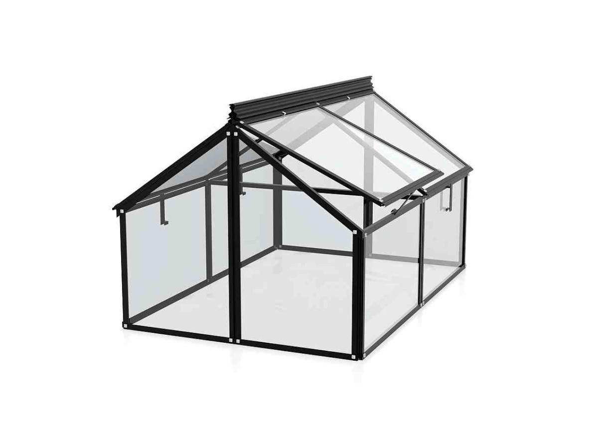Pařeniště VITAVIA GAIA JUMBO čiré sklo 3 mm černé LG3736