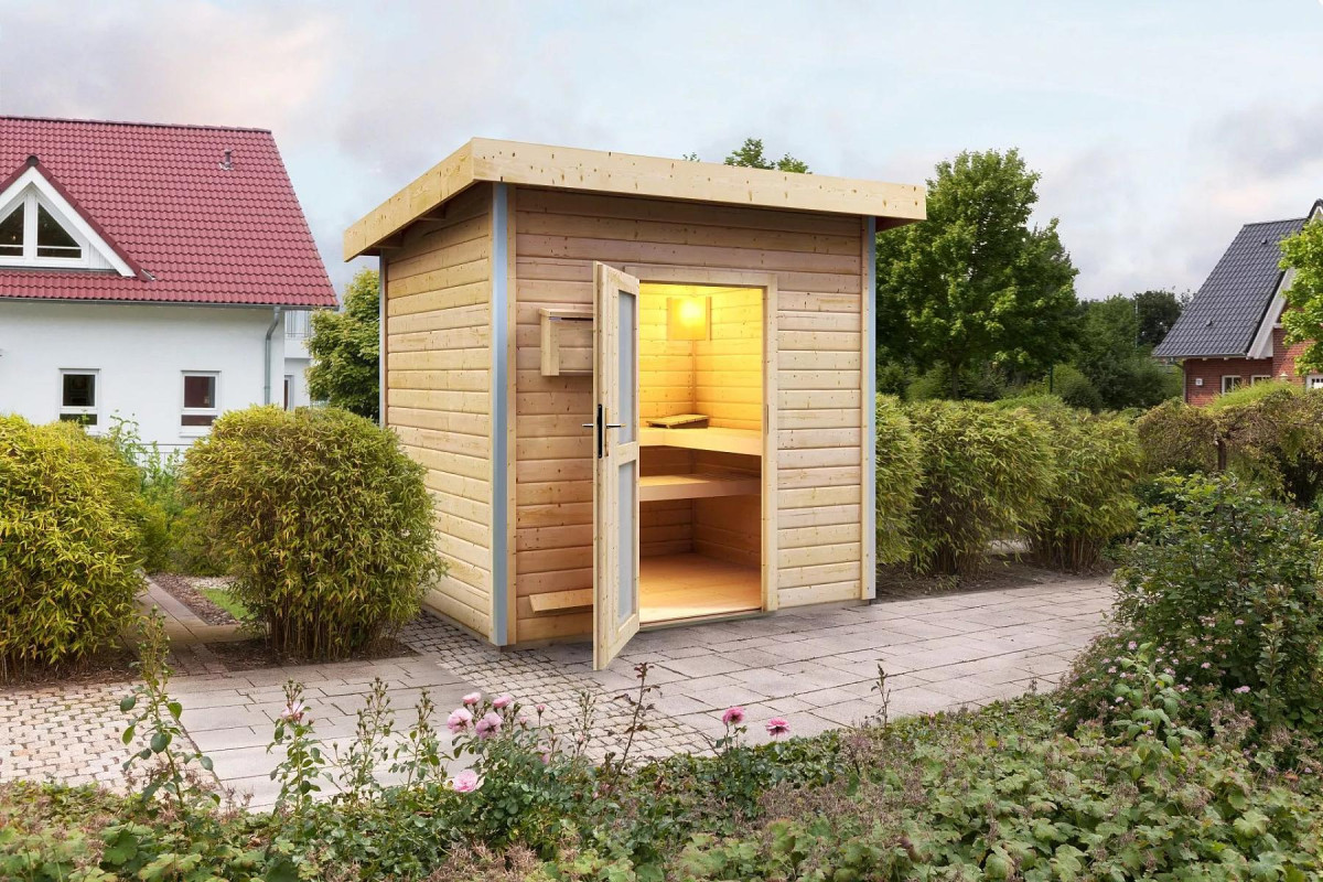 Finská sauna KARIBU NORGE (86200) natur LG4009
