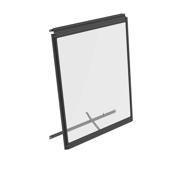 Stěnové ventilační okno černé VITAVIA typ V (40000607) sklo 3 mm LG4112