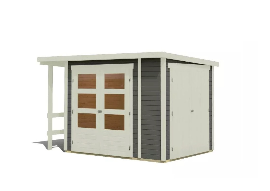 Dřevěný domek KARIBU multifunkční (93797) terragrau LG4163